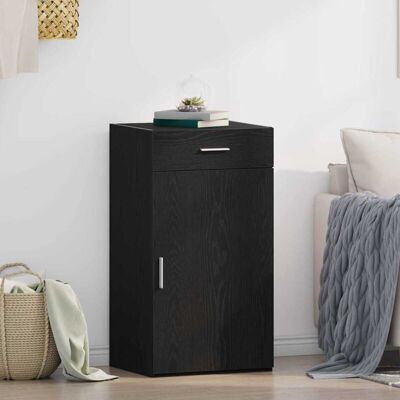 Vidaxl - Sideboard Negro Roble 30x42,5x93 cm Madera Elaborada - Sideboard Vidaxl - Sideboard Negro Roble 30x42,5x93 cm Madera Elaborada - Sideboard