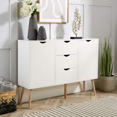 Home Source - Sideboard - White - Storage Cabinet Home Source - Sideboard - White - Storage Cabinet