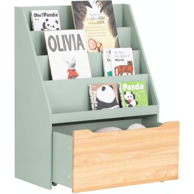 SoBuy Children Bookcase Toy Shelf - Green - Storage Chest - 4 Shelves - 62x30x80cm SoBuy Children Bookcase Toy Shelf - Green - Storage Chest - 4 Shelves - 62x30x80cm