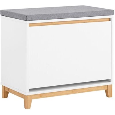 SoBuy White and natural FSR191-WN Hallway Shoe Bench - Shoe Cabinet SoBuy White and natural FSR191-WN Hallway Shoe Bench - Shoe Cabinet