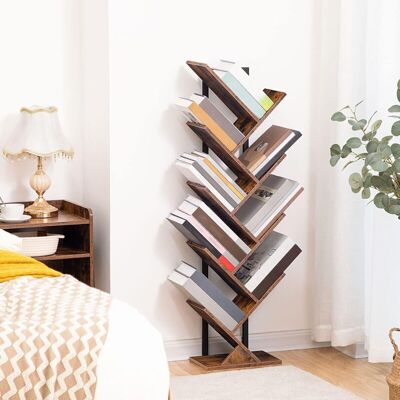Tree Bookshelf Tall, 9-Tier Floor Standing Book Shelf, Tall Bookcase for CDs Albums, for Living Room Hoobro EBF08SJ01G1 Tree Bookshelf Tall, 9-Tier Floor Standing Book Shelf, Tall Bookcase for CDs Albums, for Living Room Hoobro EBF08SJ01G1