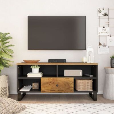 vidaXL TV Cabinet Mango Wood - TV Stand Unit with Storage vidaXL TV Cabinet Mango Wood - TV Stand Unit with Storage