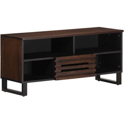 vidaXL Brown Mango Wood TV Cabinet - TV Stand Entertainment Centre - TV Unit - TV Cabinet vidaXL Brown Mango Wood TV Cabinet - TV Stand Entertainment Centre - TV Unit - TV Cabinet