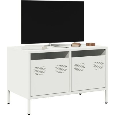 vidaXL TV Cabinet White 68x39x43.5 cm Cold-rolled Steel - TV Cabinet vidaXL TV Cabinet White 68x39x43.5 cm Cold-rolled Steel - TV Cabinet