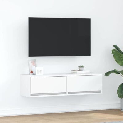 vidaXL TV Wall Cabinet Gently Sliding White - TV Cabinet vidaXL TV Wall Cabinet Gently Sliding White - TV Cabinet