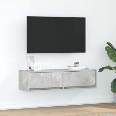 vidaXL Wall-mounted Beton Gray TV Cabinet - TV Cabinet vidaXL Wall-mounted Beton Gray TV Cabinet - TV Cabinet