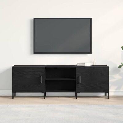 vidaXL Black Oak TV Cabinet - Modern Storage Solution vidaXL Black Oak TV Cabinet - Modern Storage Solution