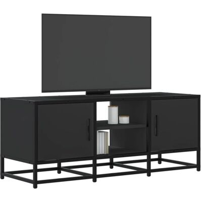 Vidaxl - tv Cabinet Black 100x35x41 cm Engineered Wood and Metal Vidaxl - tv Cabinet Black 100x35x41 cm Engineered Wood and Metal