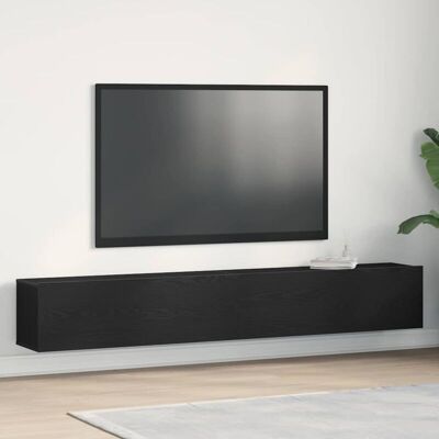 vidaXL Black TV Cabinet Set 100x30x30.5 cm Modern Style vidaXL Black TV Cabinet Set 100x30x30.5 cm Modern Style
