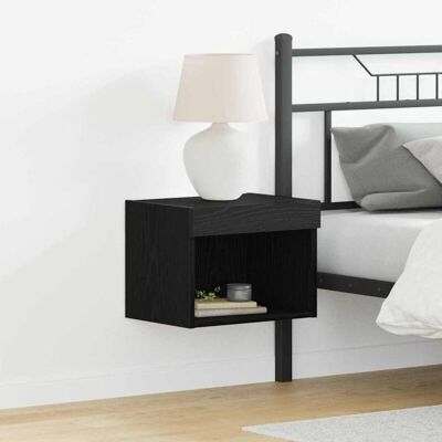 Vidaxl Wall Cabinet with LED Lights Black Oak 40x30x30 cm Vidaxl Wall Cabinet with LED Lights Black Oak 40x30x30 cm