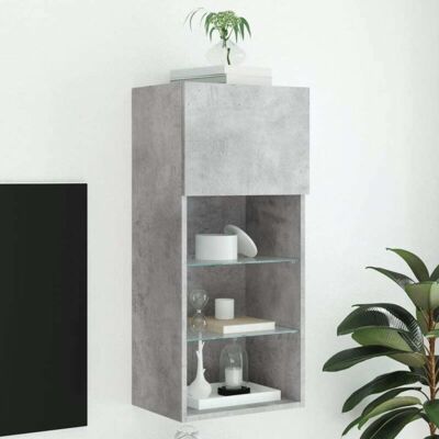 Vidaxl - tv Cabinet with led Lights Concrete Grey 40.5x30x90 cm Vidaxl - tv Cabinet with led Lights Concrete Grey 40.5x30x90 cm