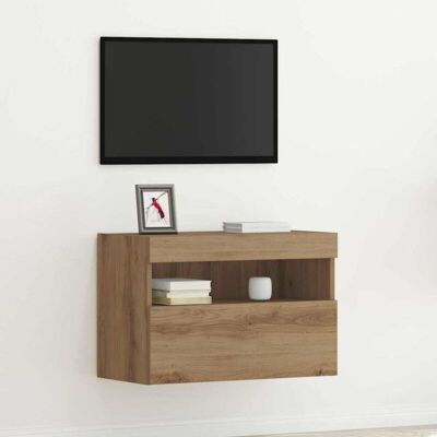 Vidaxl - TV Module with LED Lights Rustic Oak 60x30x40 cm Vidaxl - TV Module with LED Lights Rustic Oak 60x30x40 cm