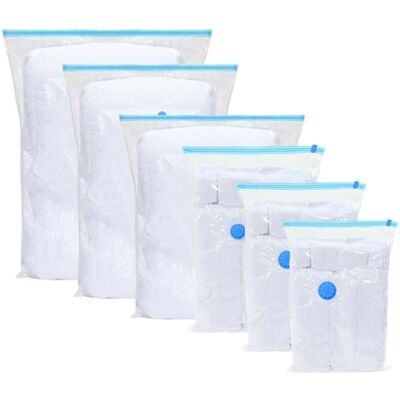 vidaXL Vacuum Travel Bag - Flexible, Waterproof, Blue Zipper - Vacuum Storage Bags vidaXL Vacuum Travel Bag - Flexible, Waterproof, Blue Zipper - Vacuum Storage Bags