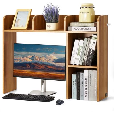 Vevor Desktop Bookshelf Wood Storage Organizer - 2-Tier for Office & Home Vevor Desktop Bookshelf Wood Storage Organizer - 2-Tier for Office & Home