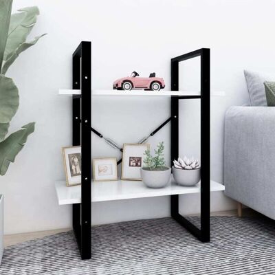2-Tier Book Cabinet White 60x30x70 cm Engineered Wood Vidaxl 2-Tier Book Cabinet White 60x30x70 cm Engineered Wood Vidaxl