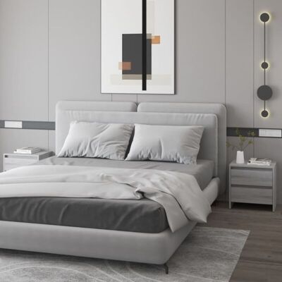 vidaXL Bedside Cabinet Grey Sonoma 2 pcs - Bedside Cabinet vidaXL Bedside Cabinet Grey Sonoma 2 pcs - Bedside Cabinet