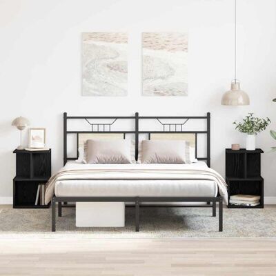 VidaXL Nightstand Set - 2 pcs Black Oak 35x35x55 cm VidaXL Nightstand Set - 2 pcs Black Oak 35x35x55 cm