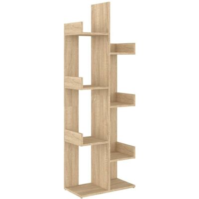 vidaXL Book Cabinet Sonoma Oak 8 Compartments - Book Cabinet vidaXL Book Cabinet Sonoma Oak 8 Compartments - Book Cabinet