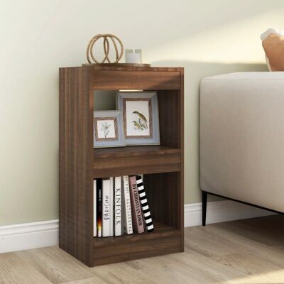 vidaXL Awo25447 Brown Oak Book Cabinet/Room Divider - Book Cabinet/Room Divider vidaXL Awo25447 Brown Oak Book Cabinet/Room Divider - Book Cabinet/Room Divider