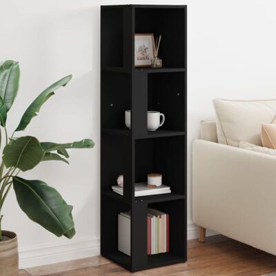 Corner Cabinet Black 33x33x132 cm Engineered Wood vidaXL Corner Cabinet Black 33x33x132 cm Engineered Wood vidaXL