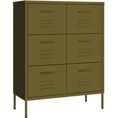 vidaXL Drawer Cabinet Steel Green 80x35x101.5 cm Storage - Drawer Cabinet vidaXL Drawer Cabinet Steel Green 80x35x101.5 cm Storage - Drawer Cabinet