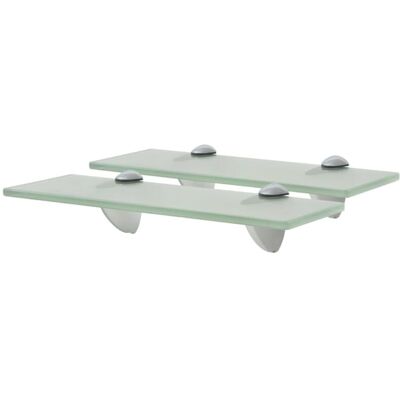vidaXL Floating Shelves 2 pcs Glass 30x10 cm - Floating Shelves vidaXL Floating Shelves 2 pcs Glass 30x10 cm - Floating Shelves