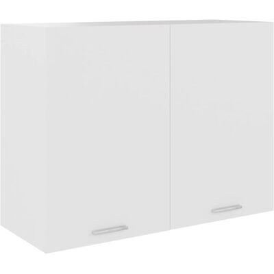 vidaXL Wall Cabinet White 80x31x60 cm Engineered Wood Storage Shelf Organiser - Wall Cabinet - Kitchen Storage vidaXL Wall Cabinet White 80x31x60 cm Engineered Wood Storage Shelf Organiser - Wall Cabinet - Kitchen Storage