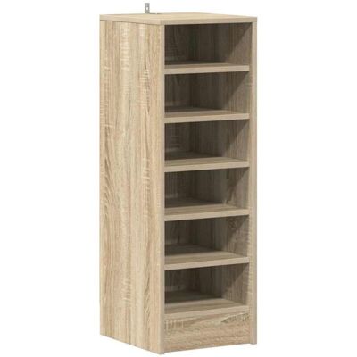 vidaXL Sonoma Oak Shoe Cabinet - Wall-Mounted or Floor-standing Shoe Rack Shelf vidaXL Sonoma Oak Shoe Cabinet - Wall-Mounted or Floor-standing Shoe Rack Shelf