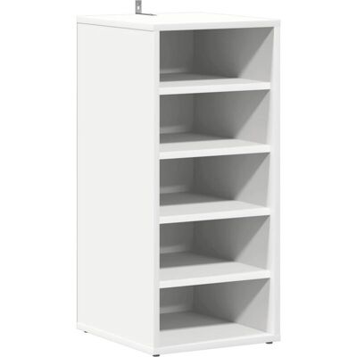 vidaXL White Shoe Cabinet - 5 Compartments - 31.5x35x70 cm - Shoe Storage vidaXL White Shoe Cabinet - 5 Compartments - 31.5x35x70 cm - Shoe Storage