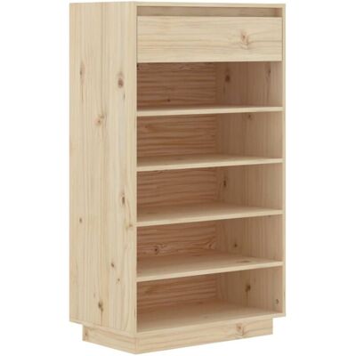 VidaXL Solid Pine Wood Shoe Rack - Space-Saving Storage for Shoes VidaXL Solid Pine Wood Shoe Rack - Space-Saving Storage for Shoes