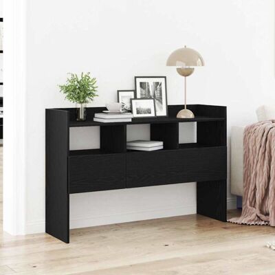 vidaXL Black Oak Sideboard - Modern Storage Furniture vidaXL Black Oak Sideboard - Modern Storage Furniture