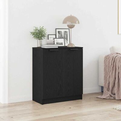 vidaXL Sideboard Schwarz Eiche Holzwerkstoff - Sideboard vidaXL Sideboard Schwarz Eiche Holzwerkstoff - Sideboard
