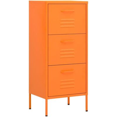 vidaXL Storage Cabinet Orange Steel Home Furniture Sideboard Side Cabinet - Storage Cabinet vidaXL Storage Cabinet Orange Steel Home Furniture Sideboard Side Cabinet - Storage Cabinet