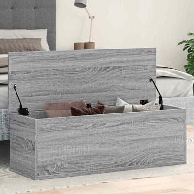 vidaXL Storage Box Grey Sonoma 102x35x35 cm Engineered Wood - Storage Box vidaXL Storage Box Grey Sonoma 102x35x35 cm Engineered Wood - Storage Box