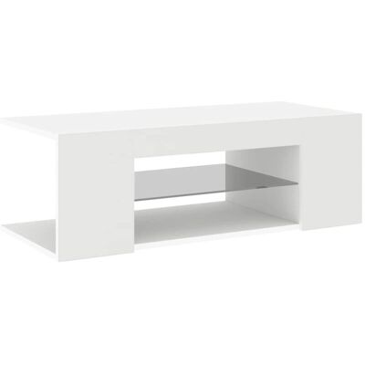 vidaXL White TV Cabinet with LED Lights Modern Design - TV Cabinet vidaXL White TV Cabinet with LED Lights Modern Design - TV Cabinet