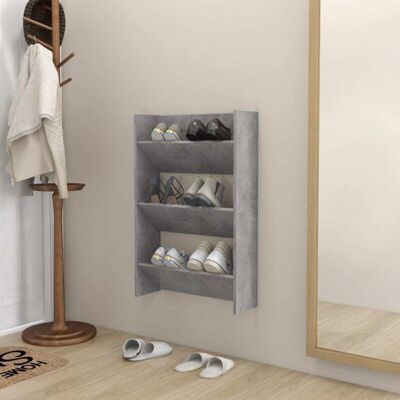 vidaXL Wall Shoe Cabinet - Modern wall-mounted design - 2 flip shelves - Spacious storage vidaXL Wall Shoe Cabinet - Modern wall-mounted design - 2 flip shelves - Spacious storage