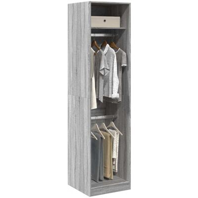 vidaXL Grey Sonoma Wardrobe - Engineered Wood - 50x50x200 cm vidaXL Grey Sonoma Wardrobe - Engineered Wood - 50x50x200 cm