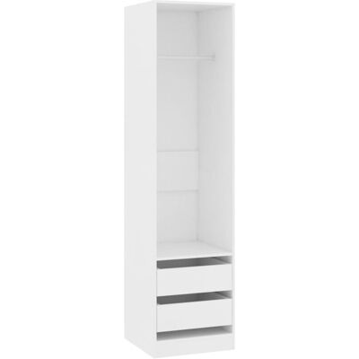 vidaXL Wardrobe with Drawers - 50x50x200 cm - White - Wardrobe vidaXL Wardrobe with Drawers - 50x50x200 cm - White - Wardrobe