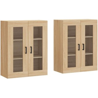vidaXL Wall Cabinets - Sonoma Oak - Modern Space Saver vidaXL Wall Cabinets - Sonoma Oak - Modern Space Saver