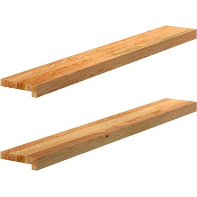 vidaXL Light Brown 110x15x2cm Wooden Window Sills - Window Sill Set vidaXL Light Brown 110x15x2cm Wooden Window Sills - Window Sill Set