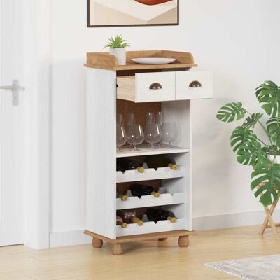 White MDF Wine Shelf - Modern Rectangular Design White MDF Wine Shelf - Modern Rectangular Design