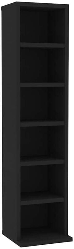 Cd Cabinet Black 21x20x88 cm Engineered Wood Vidaxl