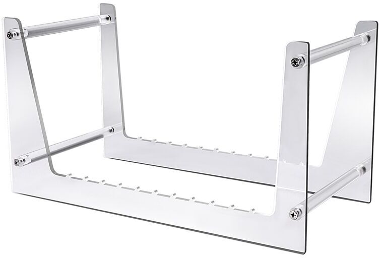 Tlily - Clear Vinyl Record Stand Holder for Desktop Album Storage, Acrylic Shelf Display 50
