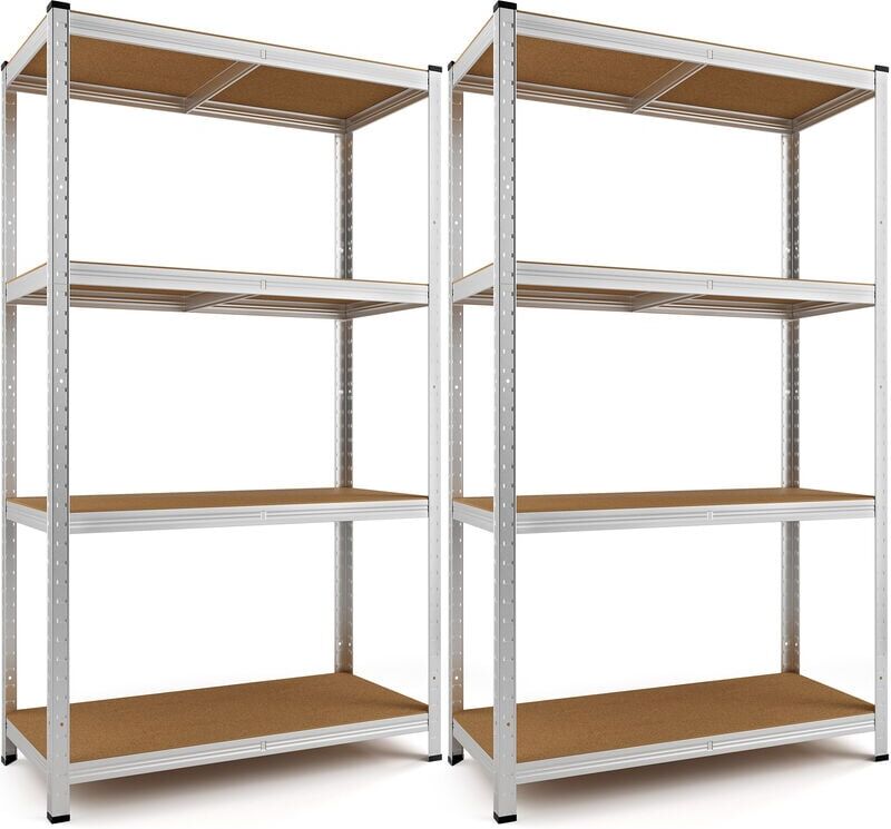 Deuba - 2x Shelves Shelving Units Storage Unit Garage Racking 5 Tier Metal Rack