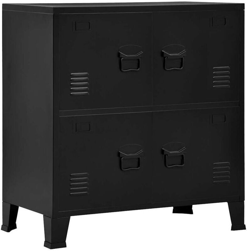 Industrial Storage Chest Black 75x40x80 cm Steel vidaXL