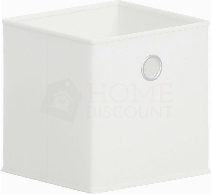 Home Discount - Foldable Storage Box Basket Cube Storage Bookcase Fabric Boxes, White-4-Baskets