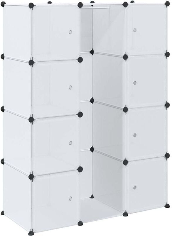 Modular Cabinet with 9 Compartments 109x36.5x143 cm White Vidaxl