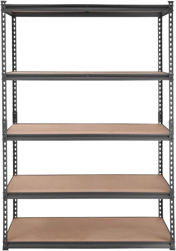 Mophorn - Storage Shelving Unit, 5-Tier Adjustable, 2000 lbs Capacity, Heavy Duty Garage Shelves Metal Organizer Utility Rack, Black, 18' d x 48' w x