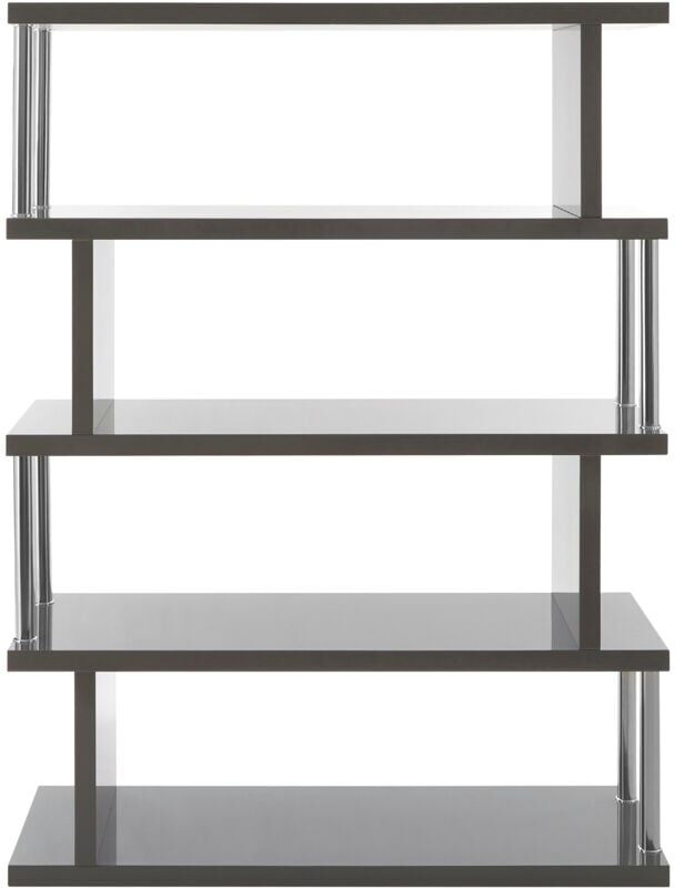 4 Tier Metal Shelving Unit mdf Shelving Units For Storage Stainless Steel Shelf Unit Grey Gloss Heavy Duty Shelves 120 x 40 x 160 - Premier Housewares