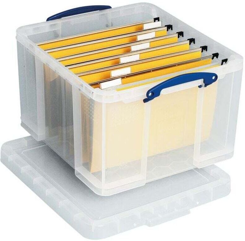 Kaiserkraft Really Useful Boxes Really Useful 42L Plastic Storage Box W520xD440xH310mm Clear